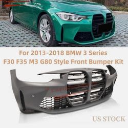 M3 G80 Style For 2013-18 BMW 3 Series F30 Front Bumper Cover kit Grille