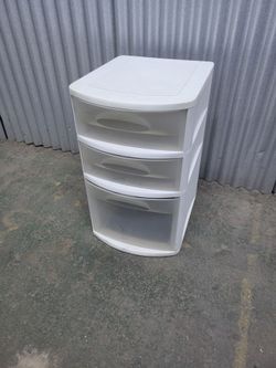 Sterilite White 3 Drawer Storage Unit