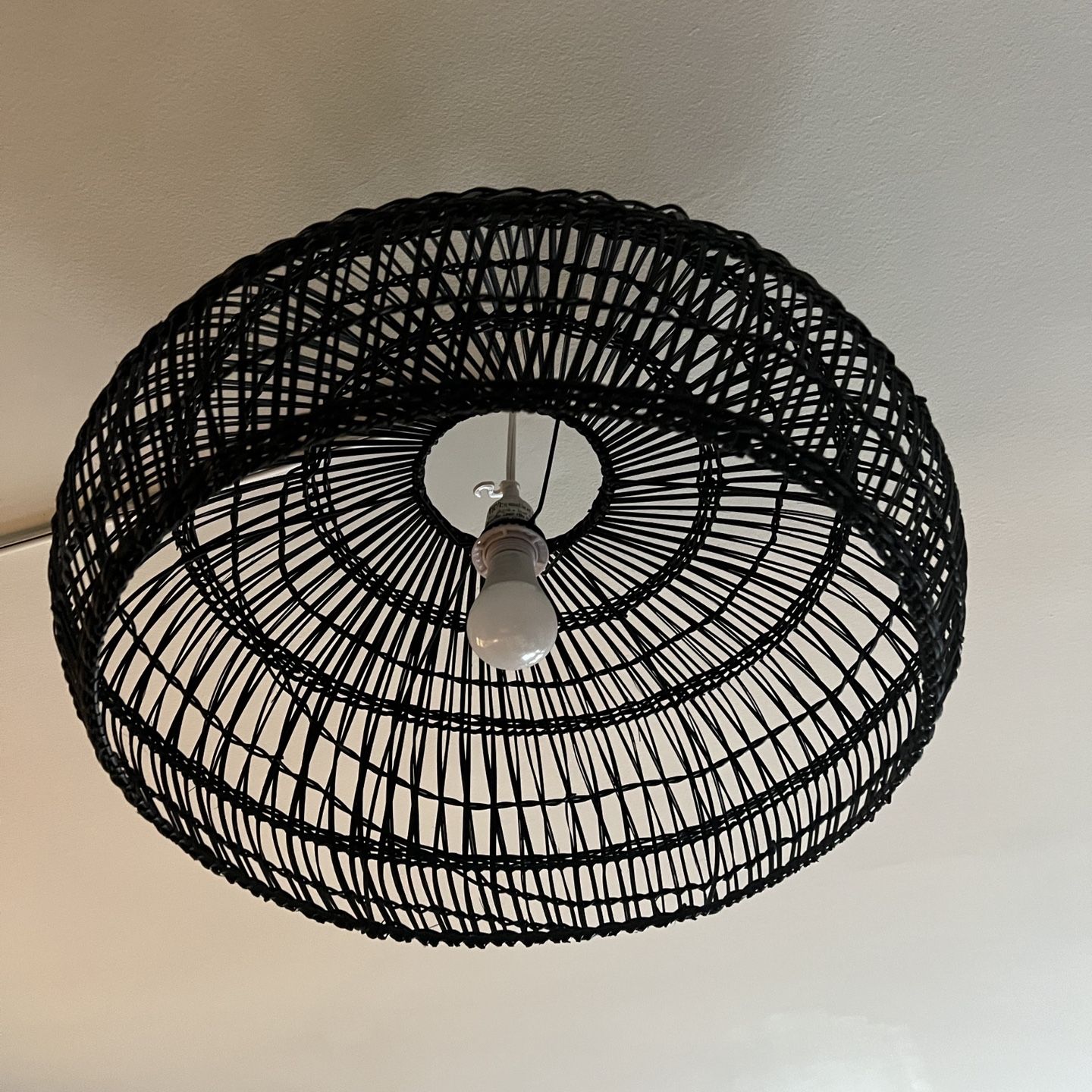 Bamboo open weave sale orb pendant shade
