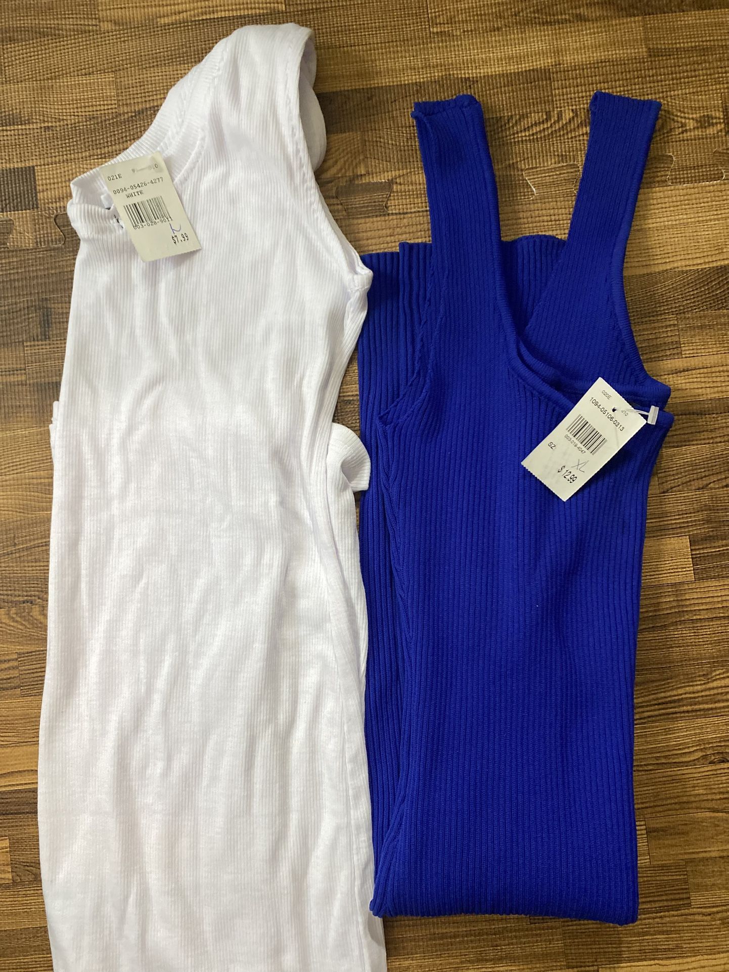 White And Blue Tank Dress