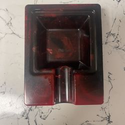 Red Marble Ashtray 