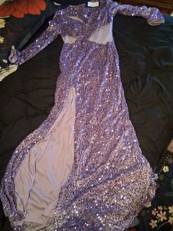 Beautiful lilac sequin gown