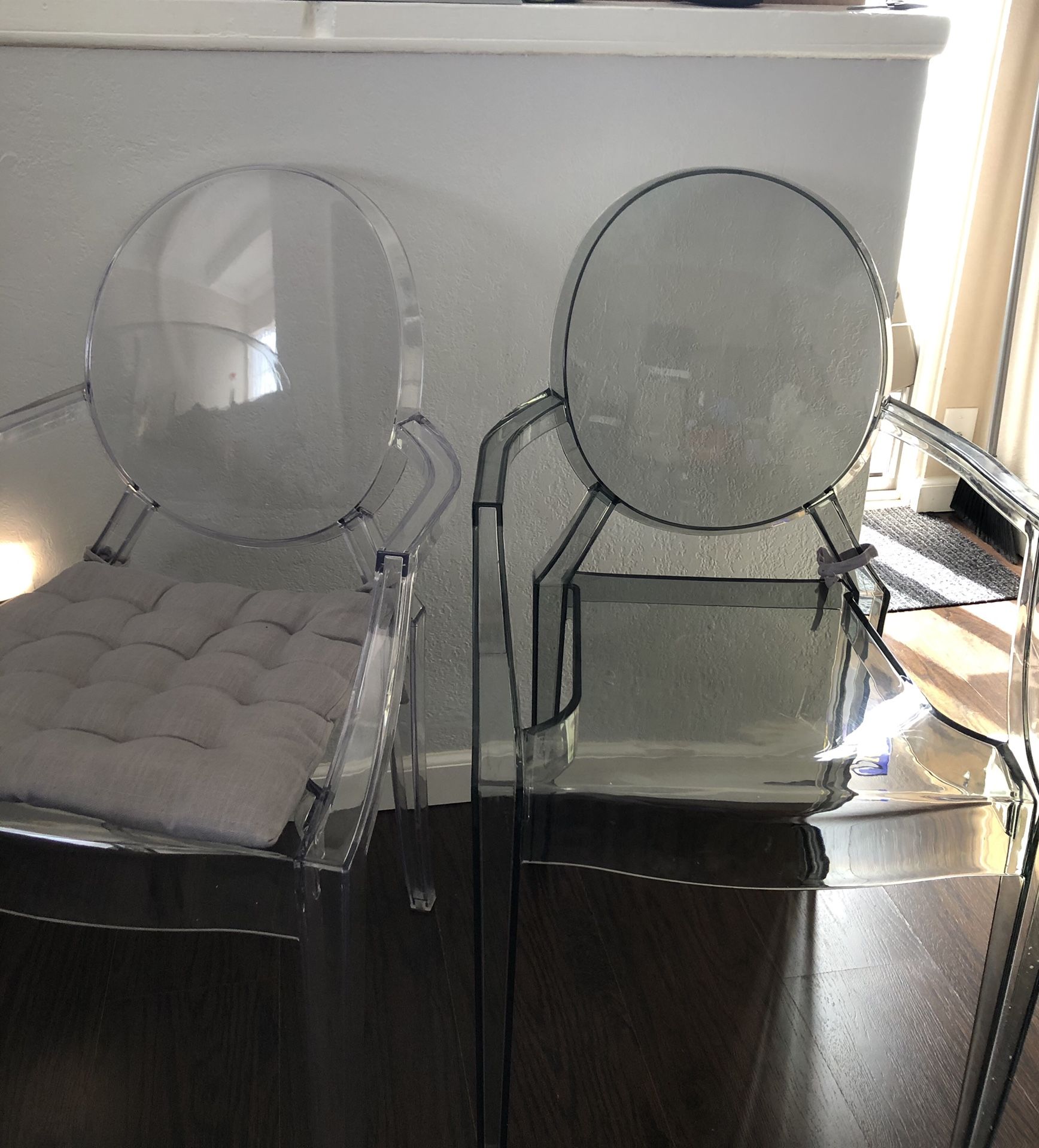 2 Clear Chairs ($50 each)