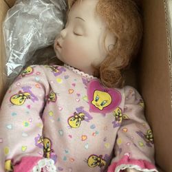 Vintage Ashton Drake Porcelain Baby Doll “Tweet Dreams” Collection Looney Tunes