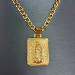 14k Chain With Reversible Pendant 