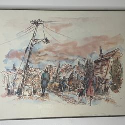 Brown St Provincetown By Chaim Gross Artist Proof 1950s Art