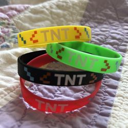 Minecraft TNT Children’s Rubber Bracelets Wristbands