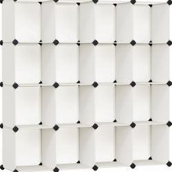 SONGMICS Cube Storage Organizer Closet Organizers Set of 16 Cube - Cream White