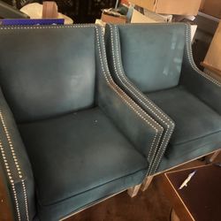 Velvet Chairs 2 Green