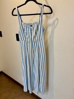 Old Navy Fit & Flare Linen Midi Dress