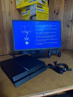 Sony PlayStation 4 Console with Controller and Cables