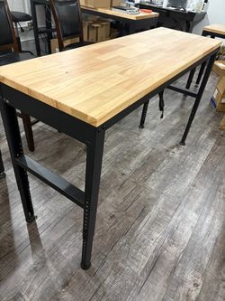 Adjustable Workbench with Butcher Block Top (5 available)