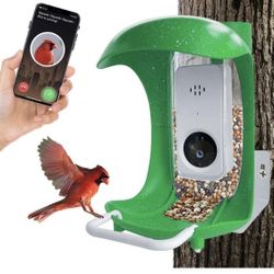 Smart Bird Feeder with Camera, Bird Feeder Camera, Automatic Bird Sensing and Al Recognize Bird Species, App Notification and Shows Bird