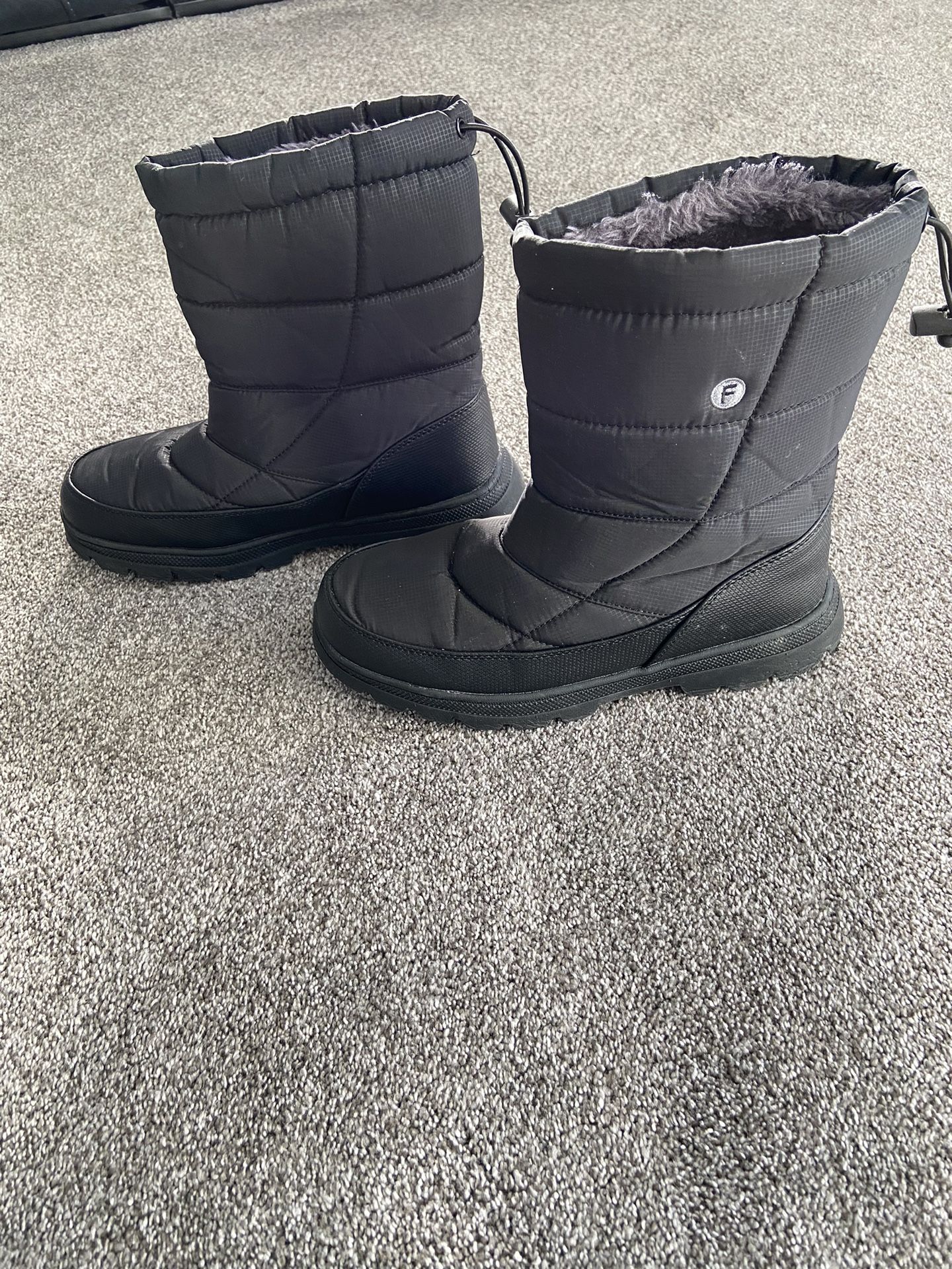 EXEBLUE Men Women's Winter Snow Boots, Unisex Water- Resistant Mid