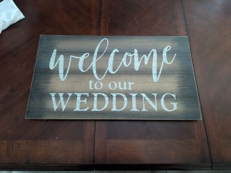 Rustic Wooden "Welcome to Our Wedding" Sign