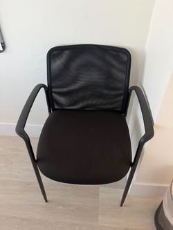 Mesh Back Stacking Chair with Arms