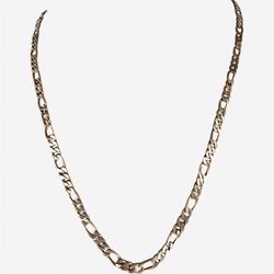 ✔️Authenticity Guarantee Solid 14K Yellow Gold 24" Figaro Link Chain Necklace 
