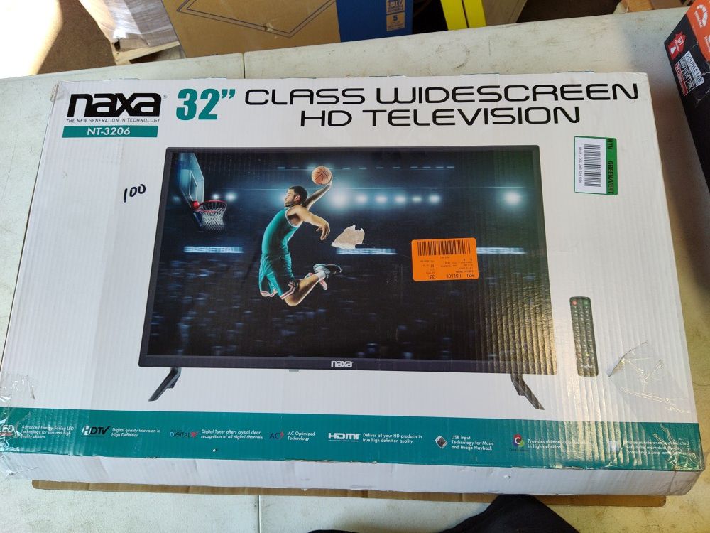 Naxa 32" Widescreen Led HDTV With Remote (Not A Smart TV)