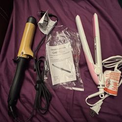1” Chi Curling Iron And Westinghouse Flat Iron New Hair 