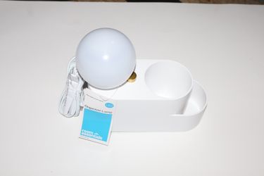 Room Essentials White Organizer Lamp Desk Clutter NWT Office Caddy Holder Shine