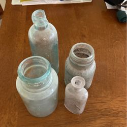 Old Glass Jars Bottles