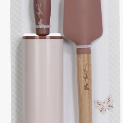 Dolly Parton! Pink Ceramic Rolling Pin & spatula Set! brand new ‘