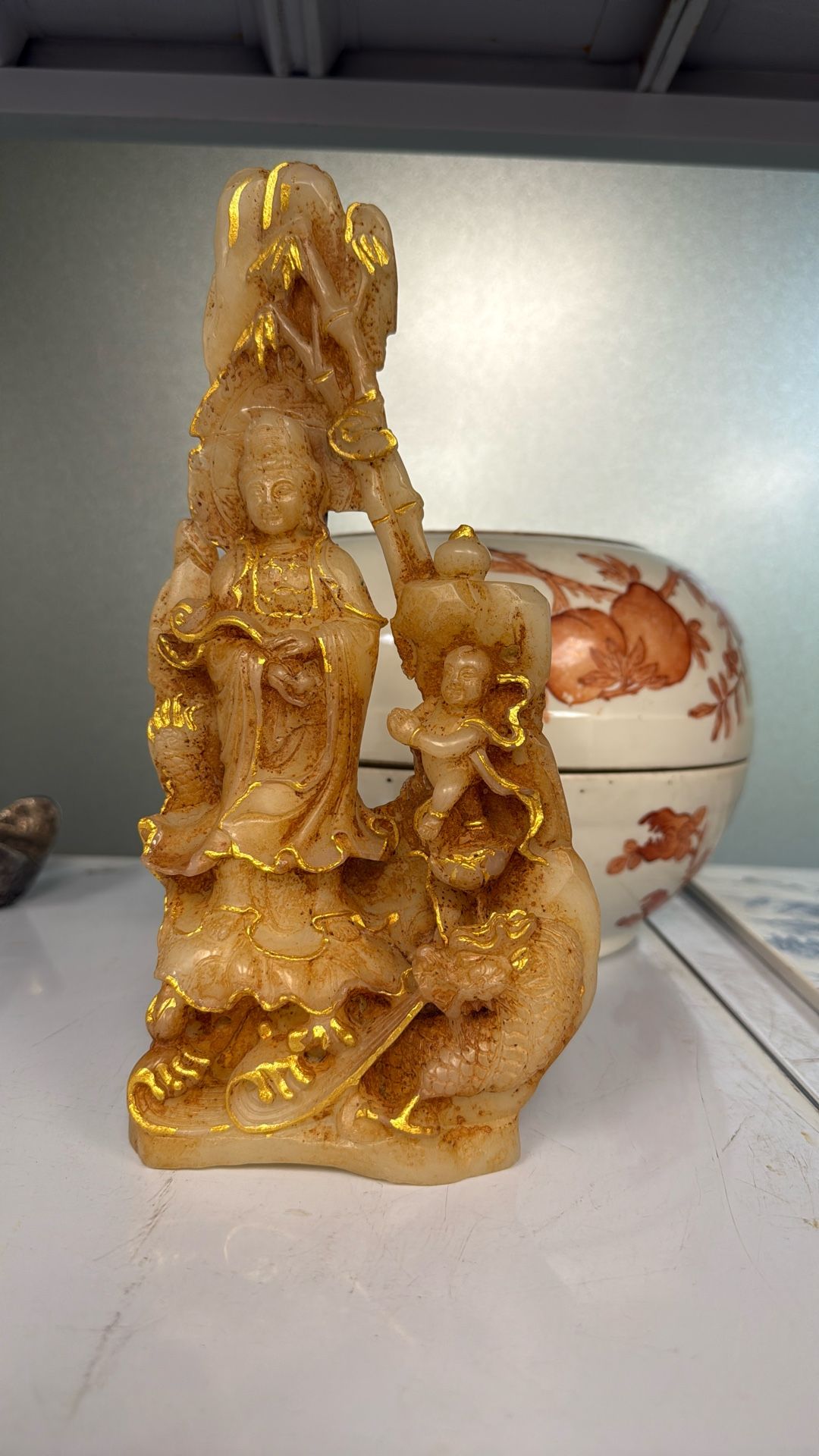 Chinese Jade / Stone Buddha Guanyin