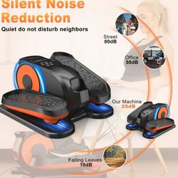 Funslim Under Desk Elliptical Exercise Machine,Leg Exerciser While Sitting, Quiet Portable Electric Seated Pedal Exerciser,Fully Assembled with Remote