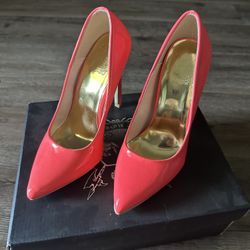 Ladies Hot Pink Heels 5.5