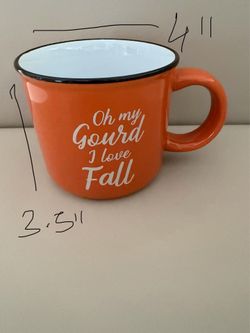 Fall theme orange mug