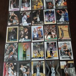 San Antonio Spurs 25 Card Lot.