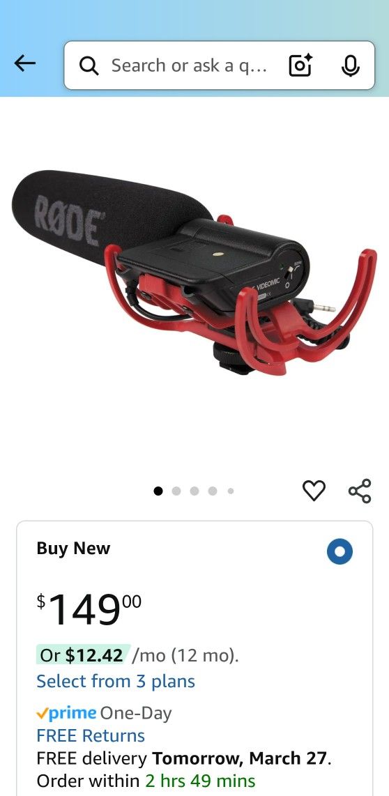 Rode Professional Microphone For Video