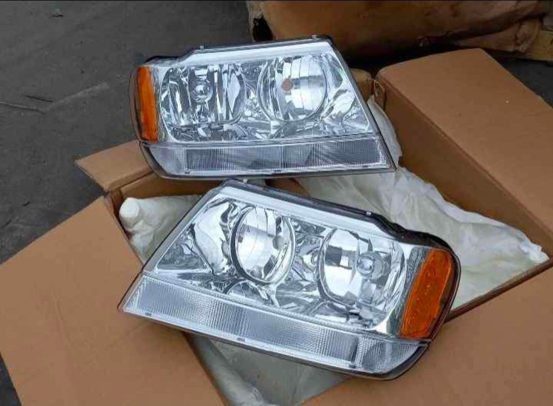 99-04 Jeep Grand Cherokee Headlights Faros Calaveras Micas Luces Lamps