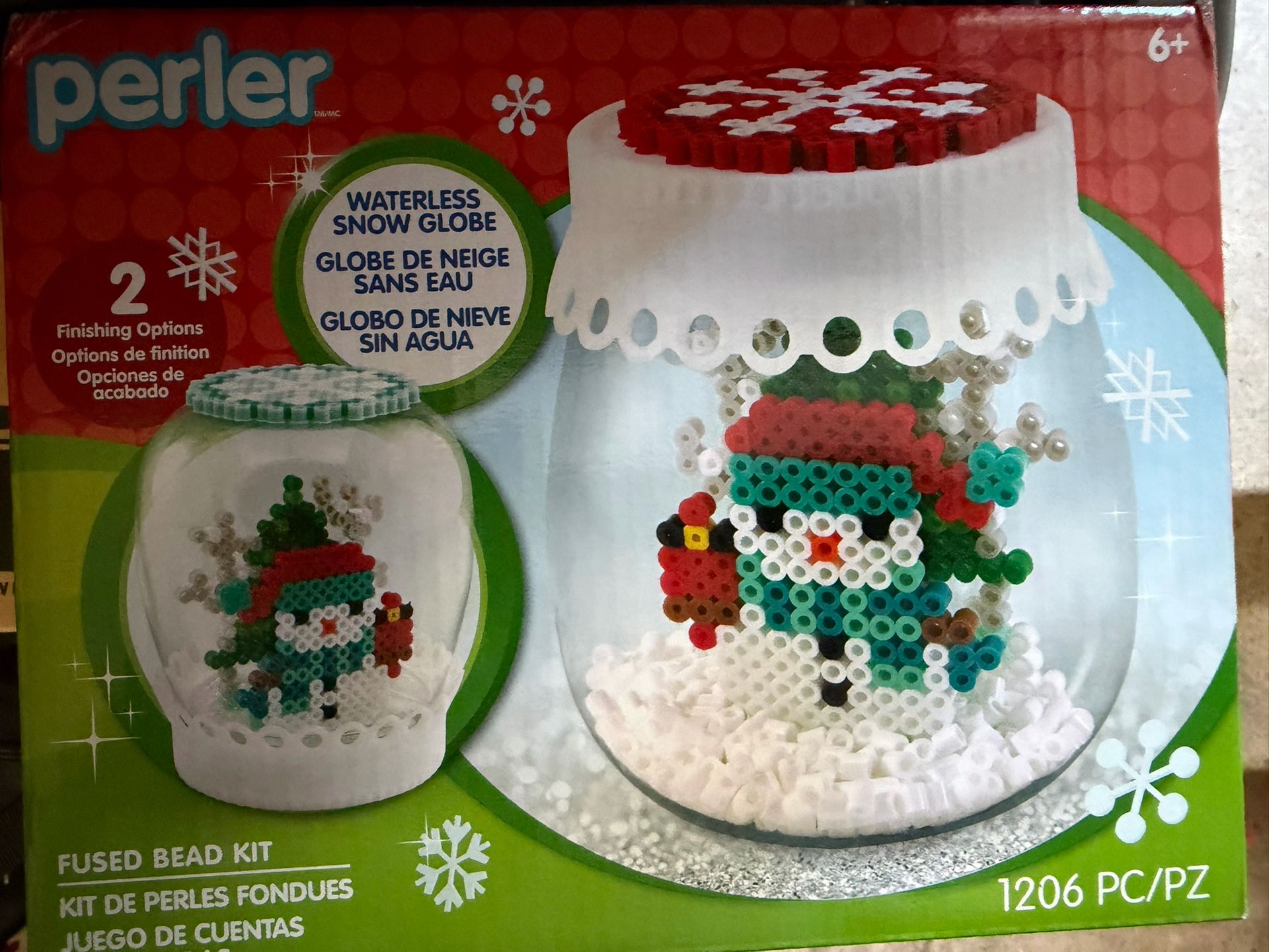 PERLER FUSED BEAD KIT - 1206 BEADS - WATERLESS SNOW GLOBE