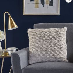 GDF Studio Despina Handcrafted Boho Fabric Pillow 17"x 17", Ivory 