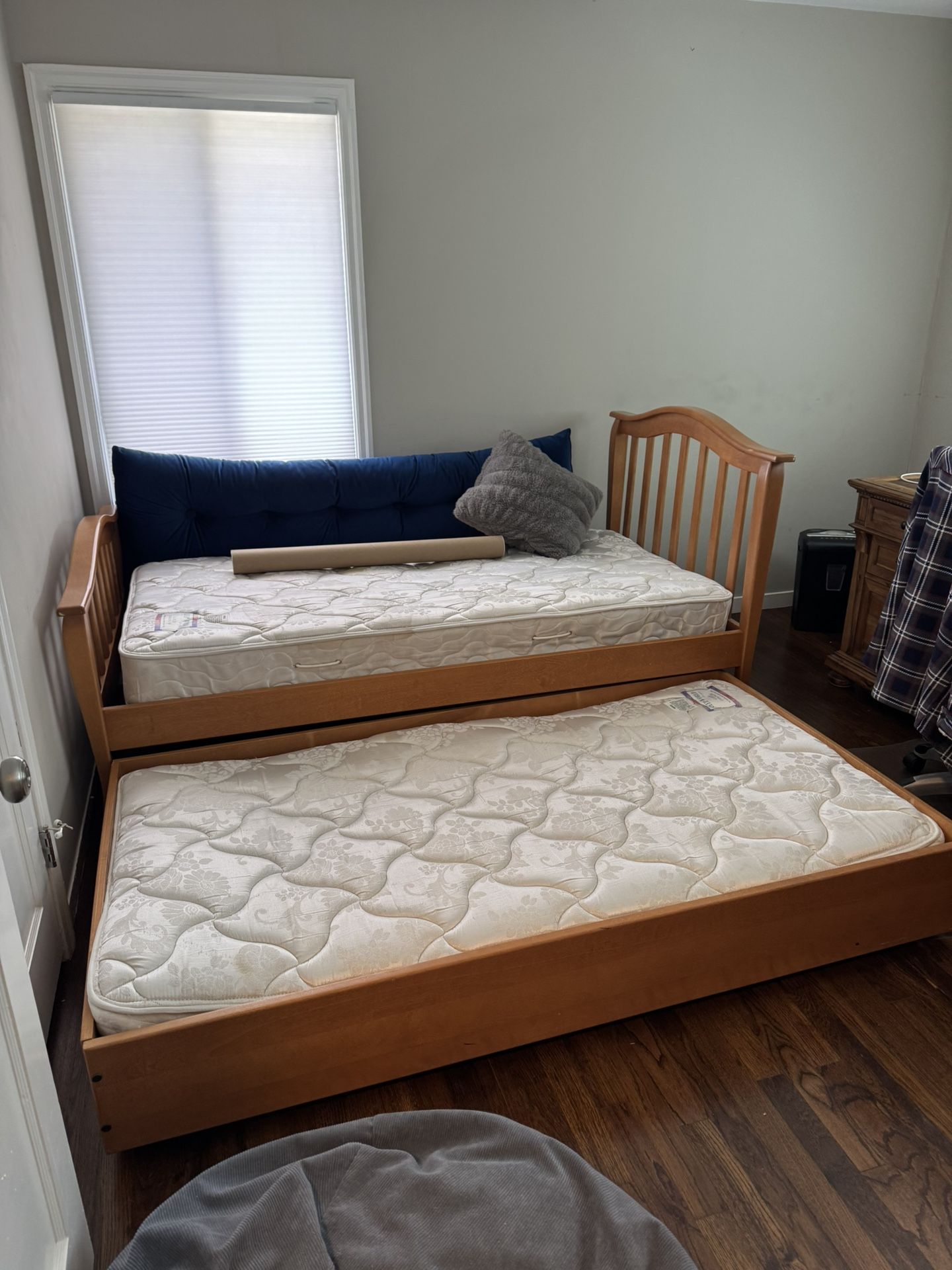 FREE Twin size trundle bed and mattresses