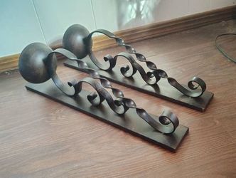 21 In Spiral Twist Column CBK Rustic Wall Sconce Iron Candle Holders