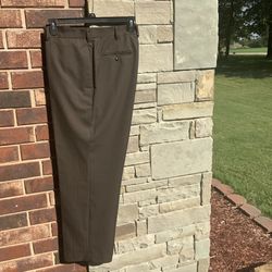 Perry Ellis Brown Pinstripe Dress Pants Men 40x30