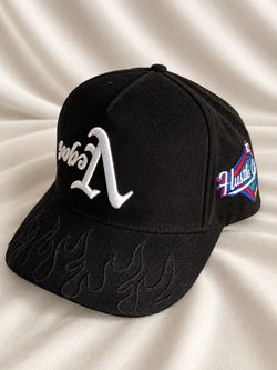 Backwards Vegas Snapback Hat black