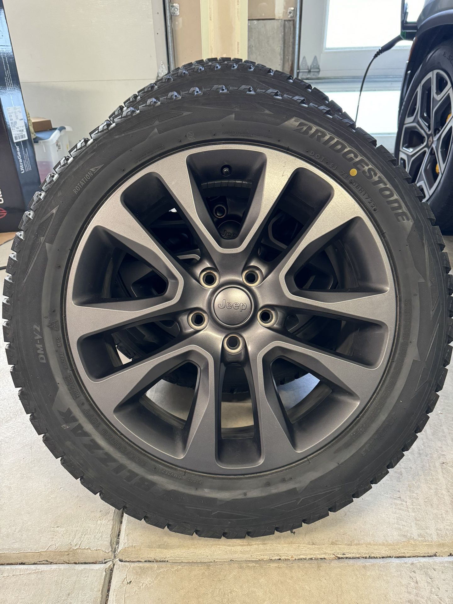 Bridgestone Blizzak Mounted On OEM Jeep Wheels (265/50/20)