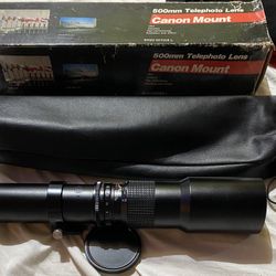 Toyo 500mm 1:8 Super Telephoto Lens Canon Mount With Original Box (READ DESC)