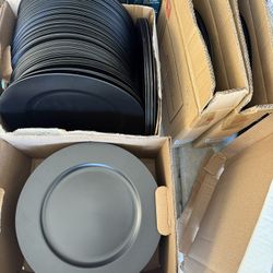 Black Plate Chargers