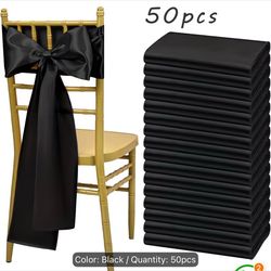 Satin chair waist belt bow