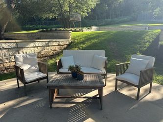 Solid Wood Modern Patio Set ($1200 Retail)
