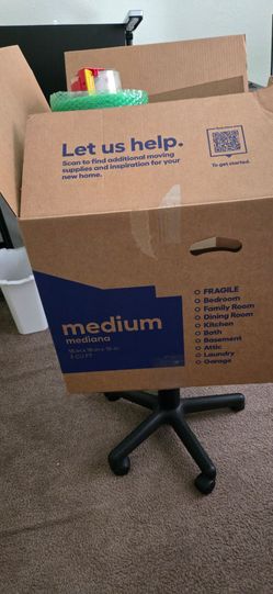 13 Medium Moving boxes tape and wrap.