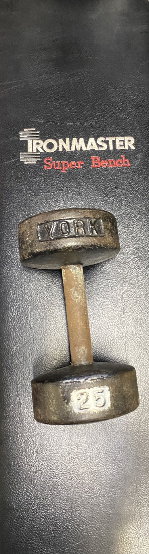York 25lb Roundhead Dumbell Single