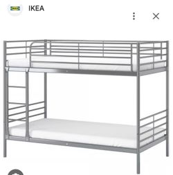IKEA SVARTA metal bunk bed