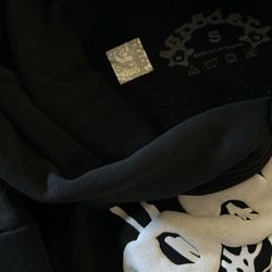 grey and black sp5der hoodies