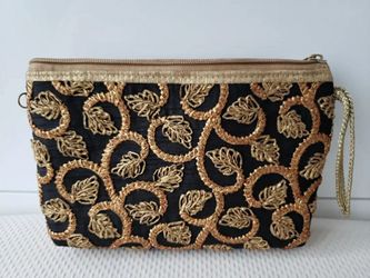 Hand Crafted Brocade Makeup Bag