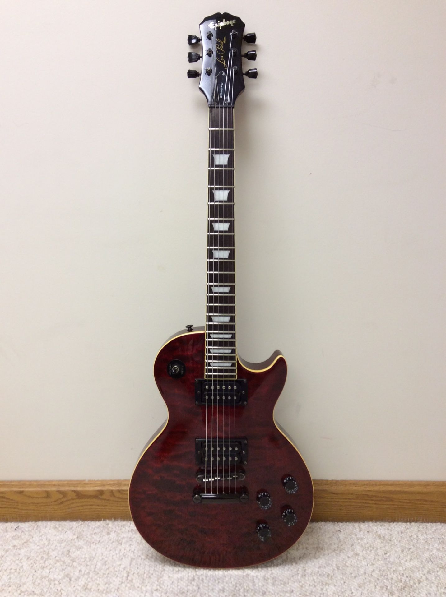 Epiphone Les Paul Classic Limited Edition Quilt Top Wine Red Electric Guitar